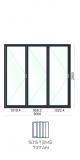 Usa armonica/pliabila aluminiu 3 foi 3 mX2.90m