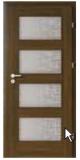 Usa de interior Porta Fit model H.4 sticla sah(usa+toc fix MDF 100 mm+pervaz+maner)