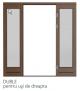 Panou lateral dublu cu geam pentru usa de exterior Eco